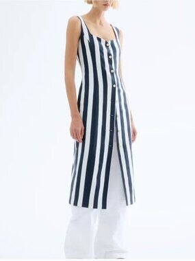 NWT Linen blend striped dress